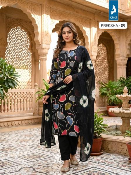 Kaya preksha 3pcs designer kurtis in wholesale in surat